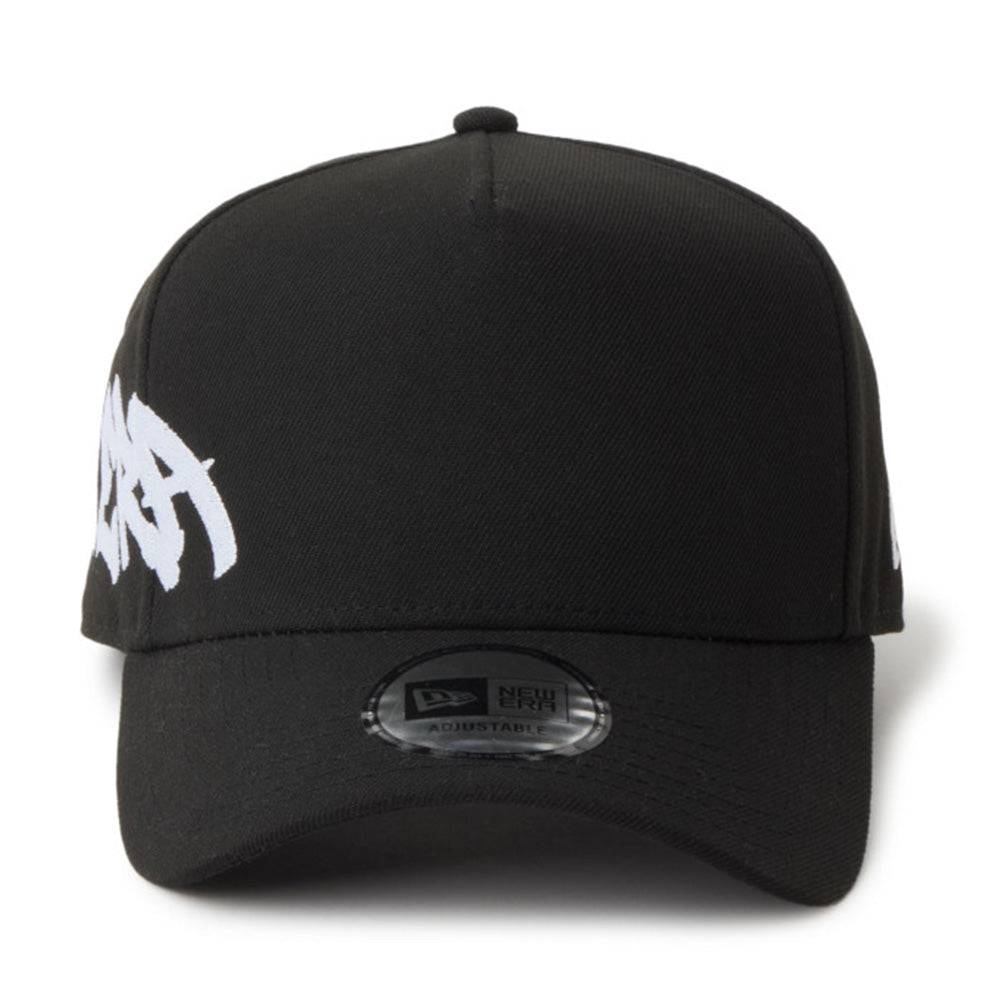 New Era Wordmark Tagging Essential Black 9FORTY A-Frame Adjustable Cap