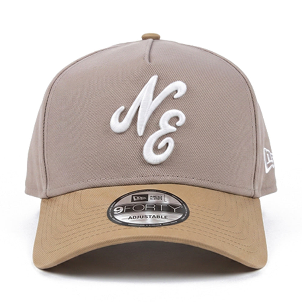 New Era Script Mocha Mousse White Mocha 9FORTY Adjustable Cap