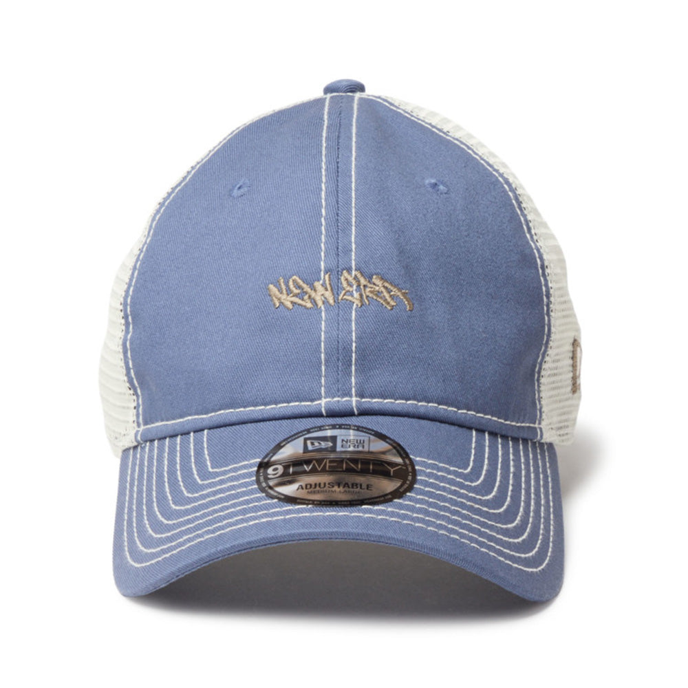 New Era Tagging Mini Logo Blue 9TWENTY Trucker Adjustable Cap