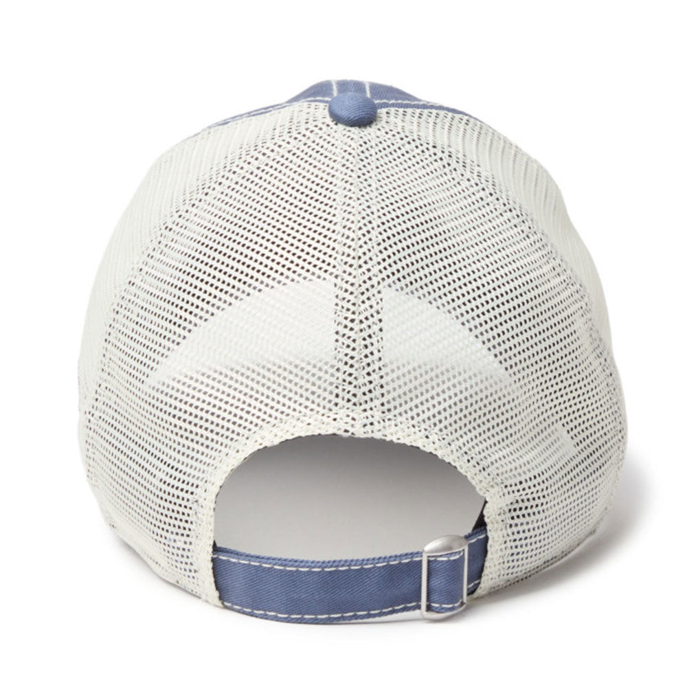 New Era Tagging Mini Logo Blue 9TWENTY Trucker Adjustable Cap