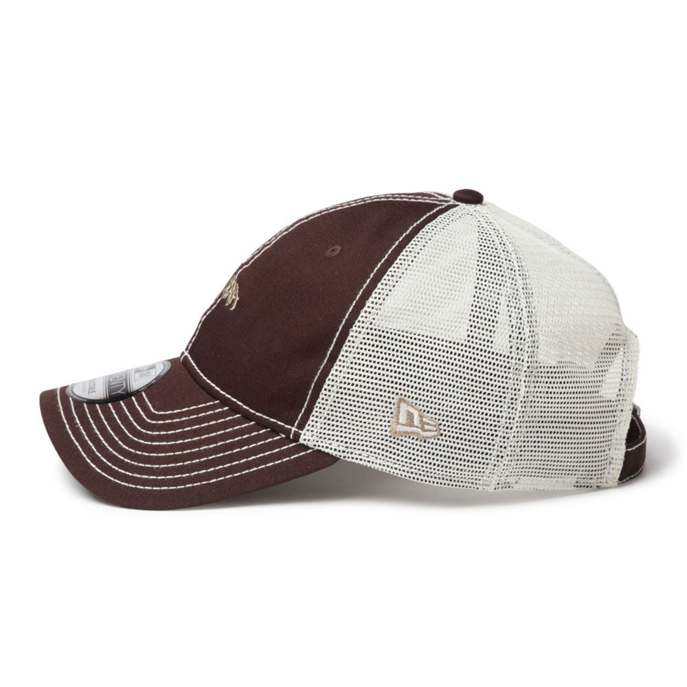 New Era Tagging Mini Logo Brown 9TWENTY Trucker Adjustable Cap