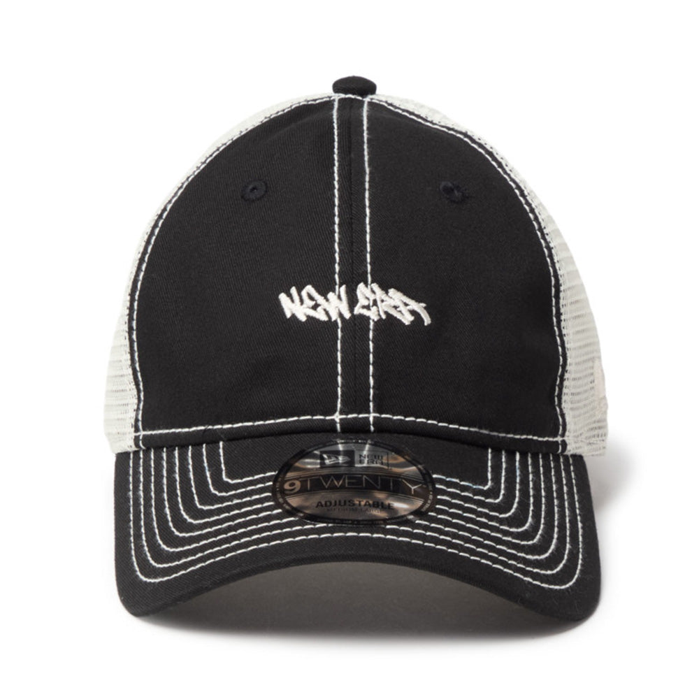 New Era Tagging Mini Logo Black 9TWENTY Trucker Adjustable Cap