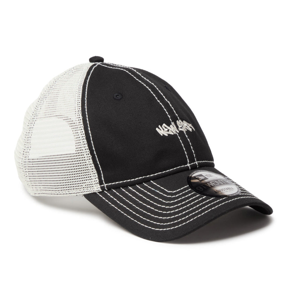 New Era Tagging Mini Logo Black 9TWENTY Trucker Adjustable Cap