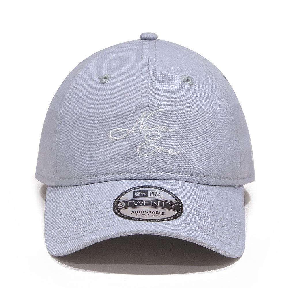 New Era Script Logo Spare Strap Grey 9TWENTY Adjustable Cap