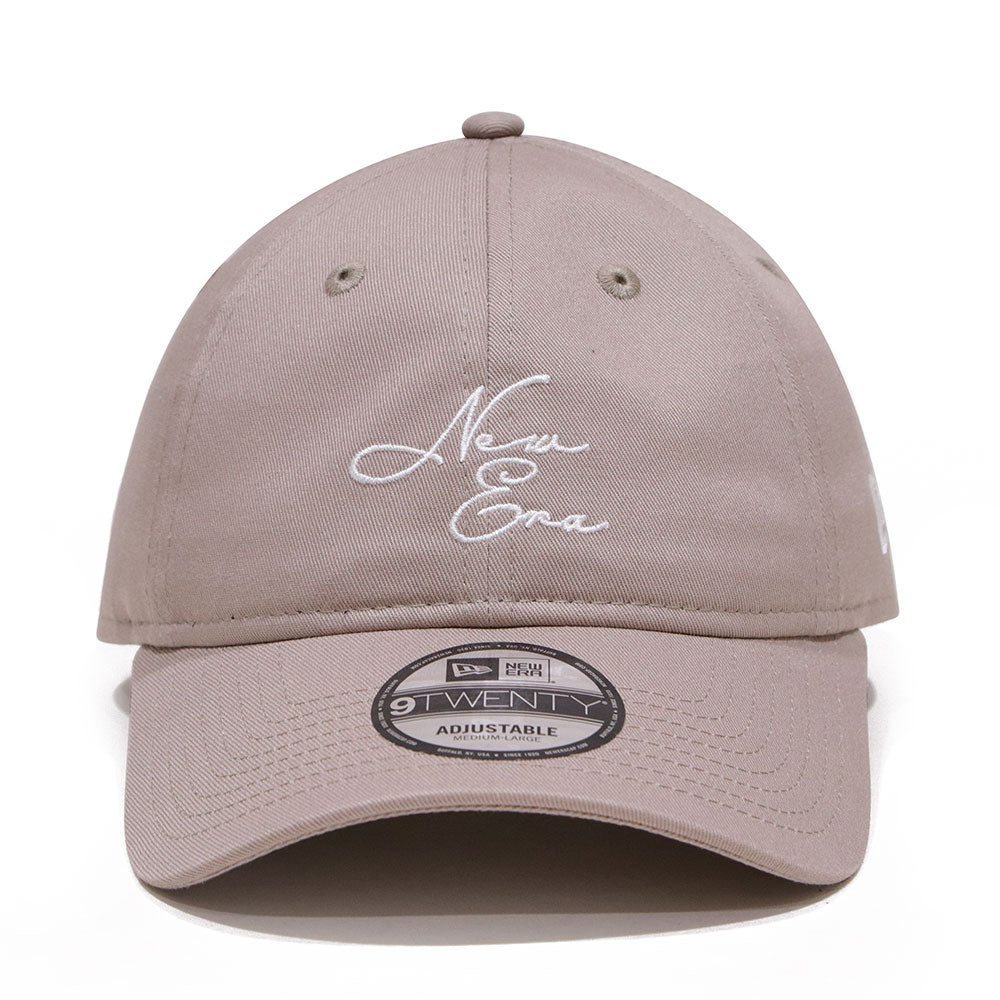 New Era Script Logo Spare Strap Brown 9TWENTY Adjustable Cap