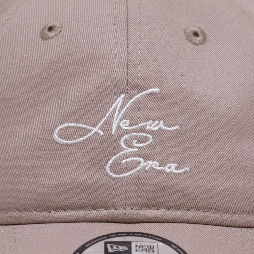 New Era Script Logo Spare Strap Brown 9TWENTY Adjustable Cap
