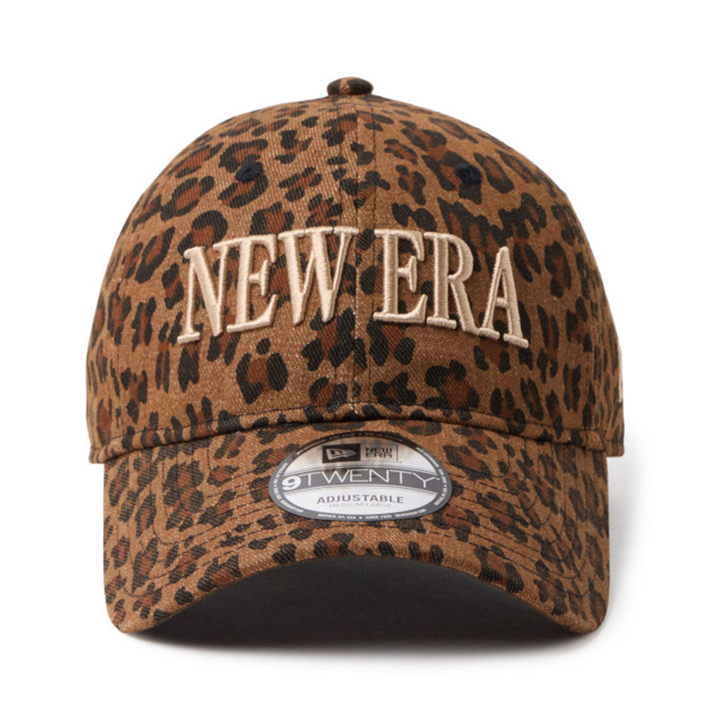 New Era Wordmark Leopard Multi Beige 9TWENTY Adjustable Cap