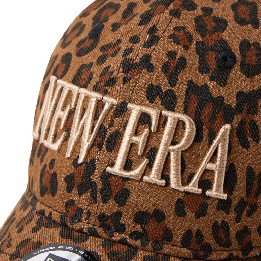 New Era Wordmark Leopard Multi Beige 9TWENTY Adjustable Cap