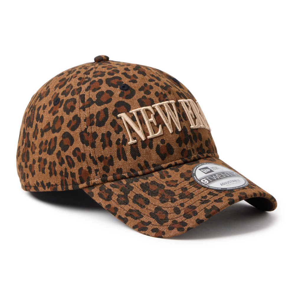 New Era Wordmark Leopard Multi Beige 9TWENTY Adjustable Cap