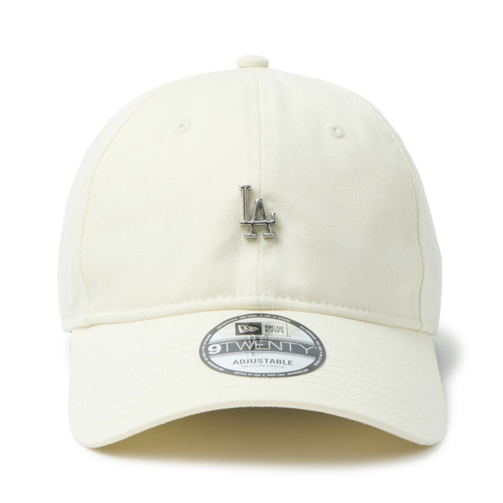 New Era Los Angeles Dodgers Mini Metal Logo Cream 9TWENTY Adjustable Cap