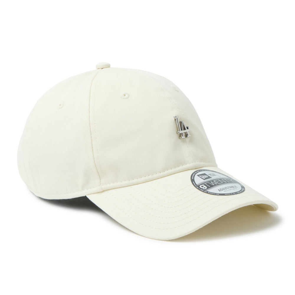 New Era Los Angeles Dodgers Mini Metal Logo Cream 9TWENTY Adjustable Cap