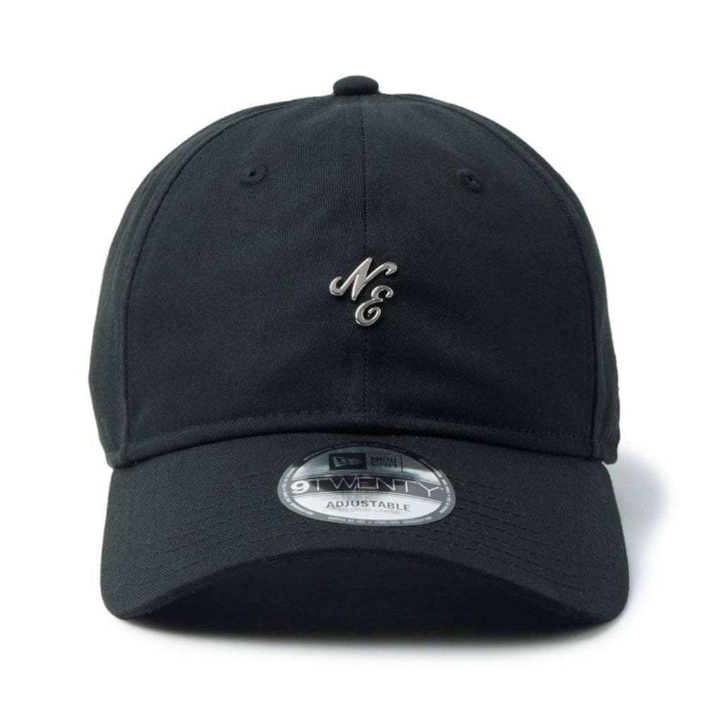 New Era Script Mini Metal Logo Black 9TWENTY Adjustable Cap
