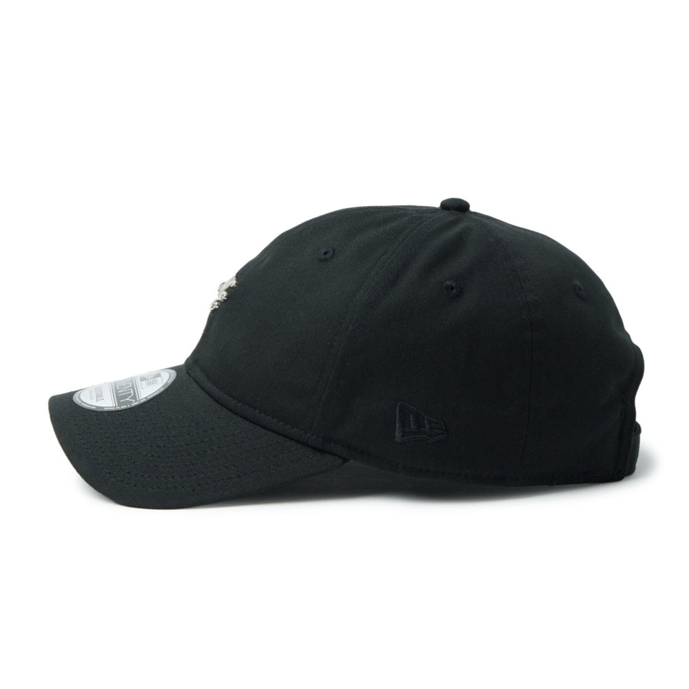 New Era Script Mini Metal Logo Black 9TWENTY Adjustable Cap