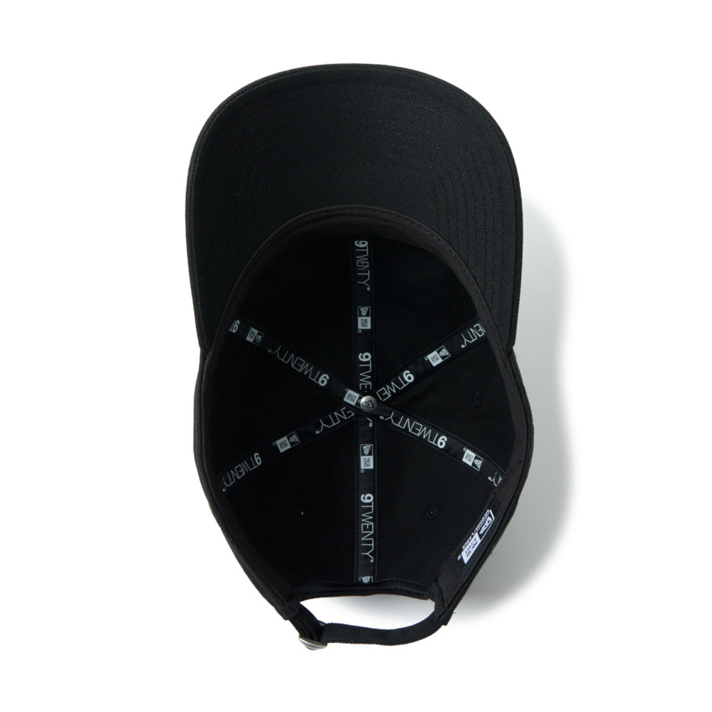 New Era Script Mini Metal Logo Black 9TWENTY Adjustable Cap