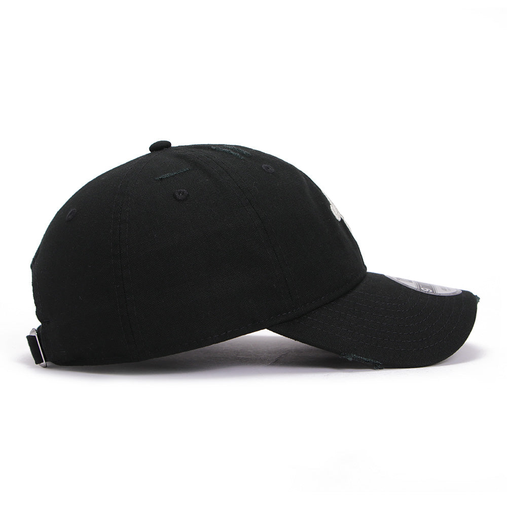 New Era NE Script Damaged Duck Black 9TWENTY Adjustable Cap