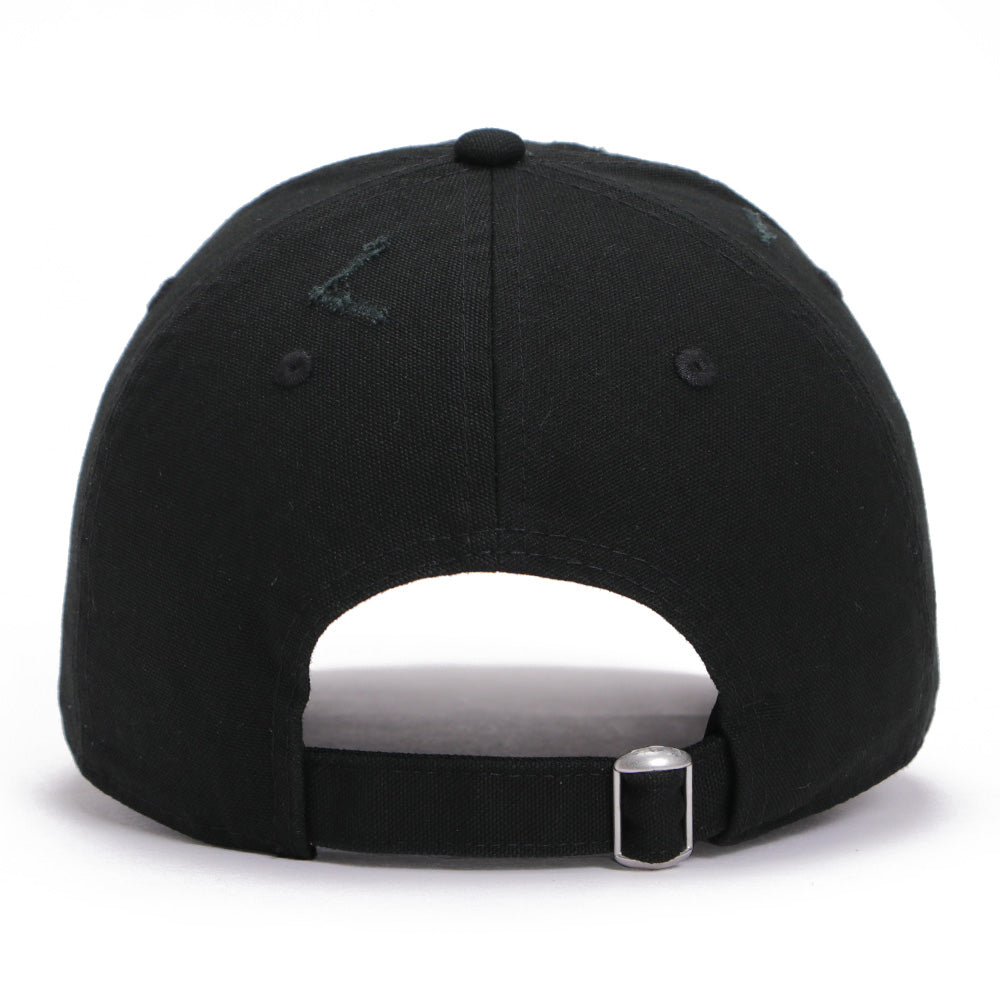 New Era NE Script Damaged Duck Black 9TWENTY Adjustable Cap