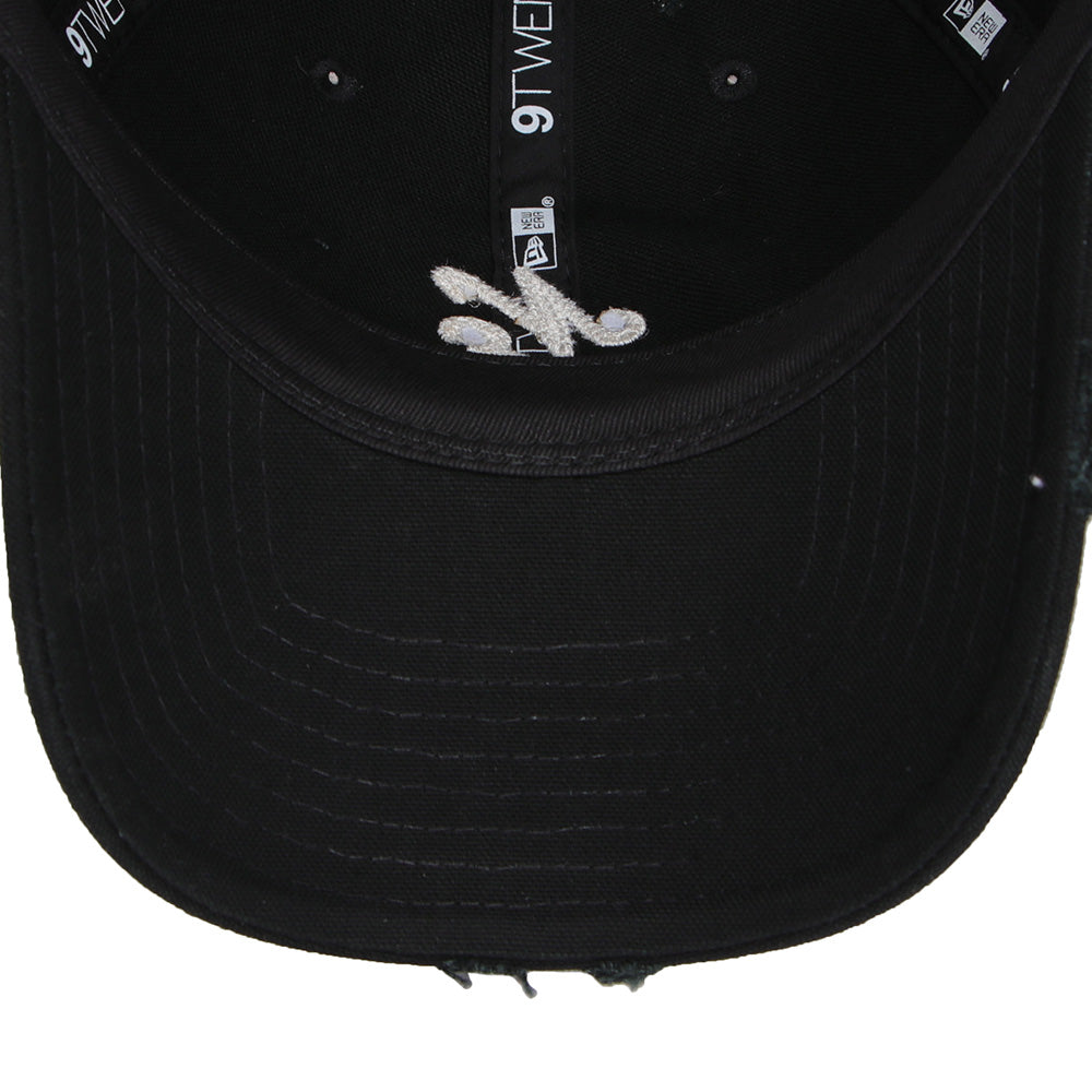New Era NE Script Damaged Duck Black 9TWENTY Adjustable Cap