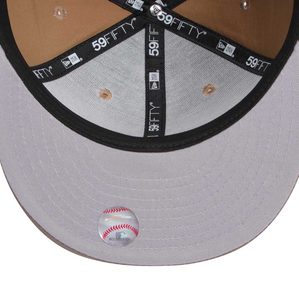 New Era New York Yankees NE Grosgrain Khaki Olive 59FIFTY Fitted Cap