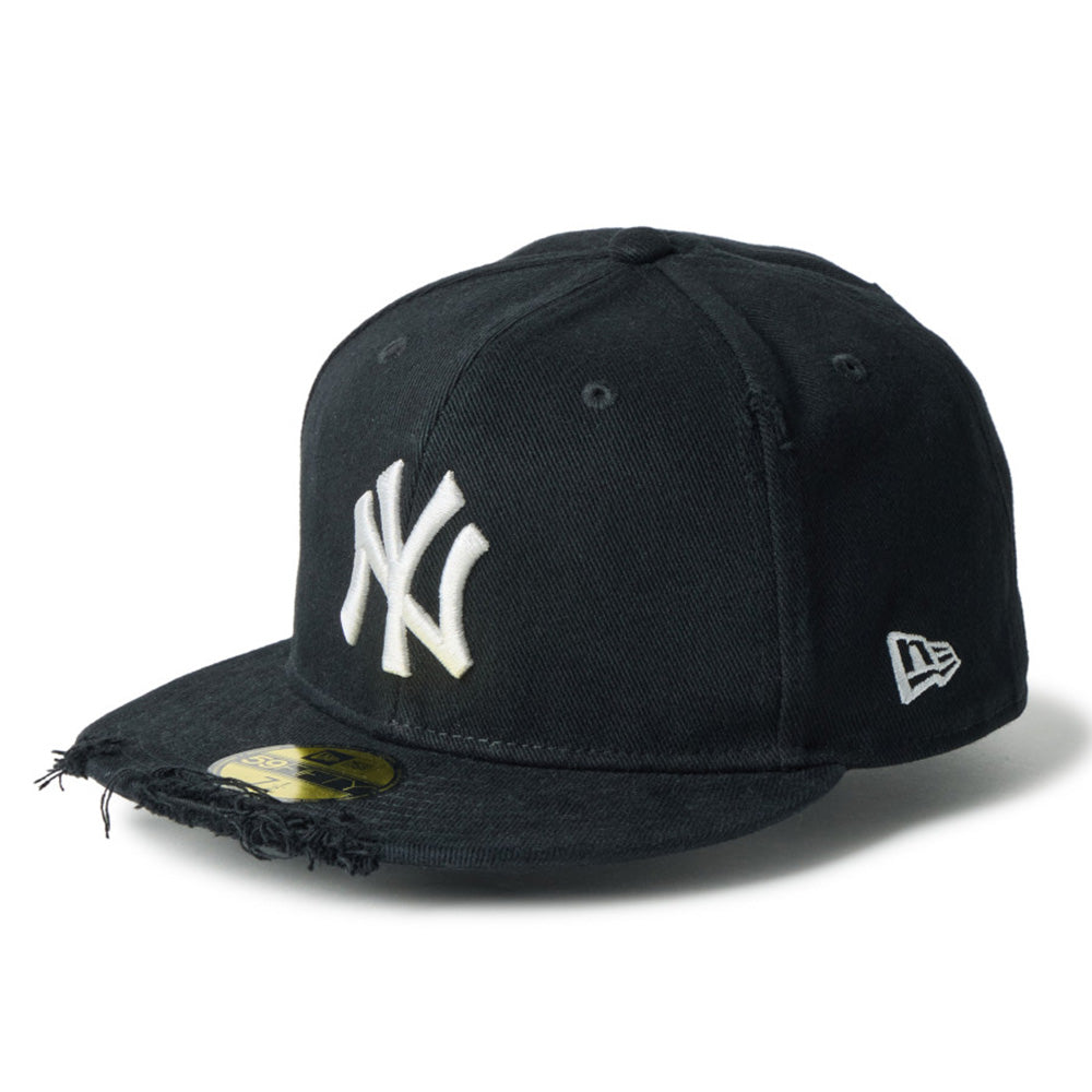 New Era New York Yankees Damaged Twill Black 59FIFTY Fitted Cap