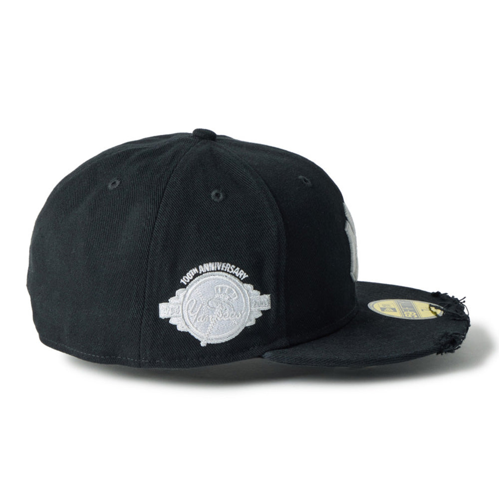 New Era New York Yankees Damaged Twill Black 59FIFTY Fitted Cap