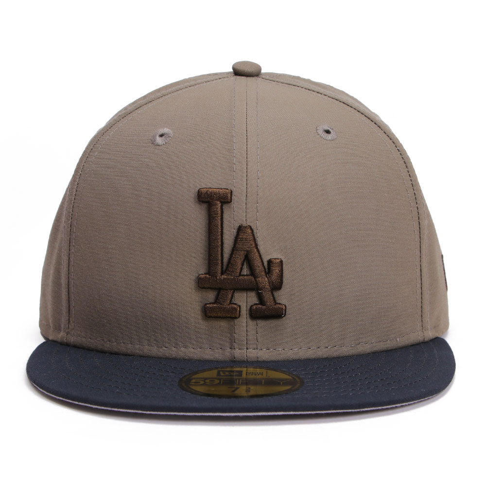 New Era Los Angeles Dodgers NE Grosgrain Olive Navy 59FIFTY Fitted Cap
