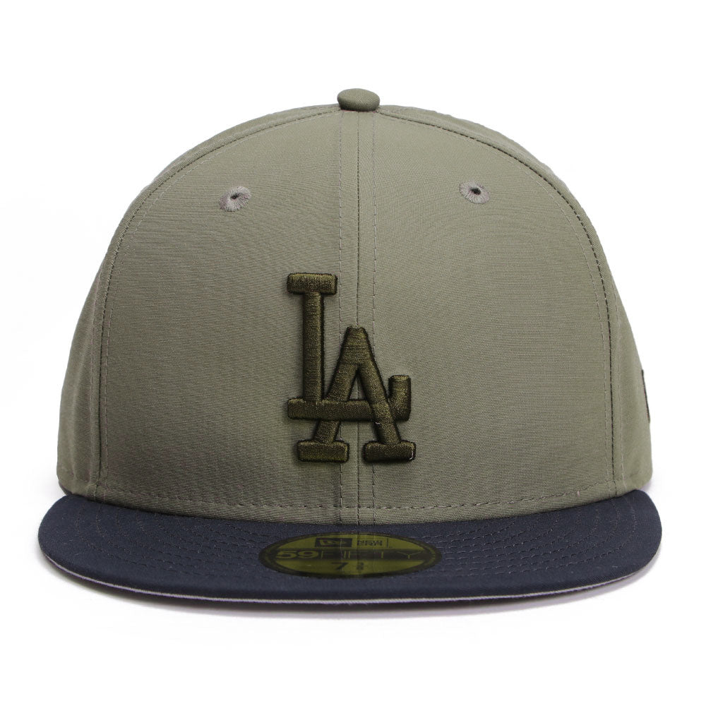 Los Angeles Dodgers NE Grosgrain Olive Navy 59FIFTY Fitted Cap