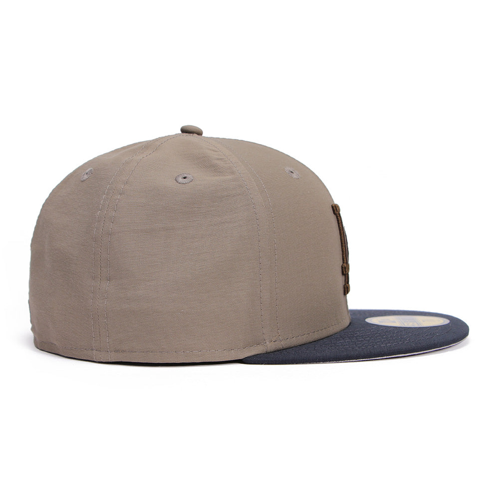 New Era Los Angeles Dodgers NE Grosgrain Olive Navy 59FIFTY Fitted Cap