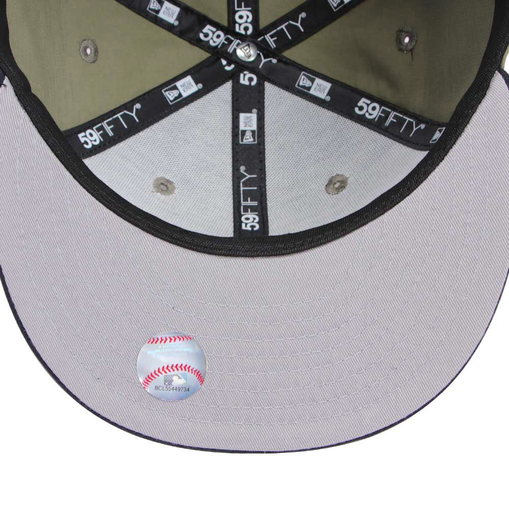 Los Angeles Dodgers NE Grosgrain Olive Navy 59FIFTY Fitted Cap