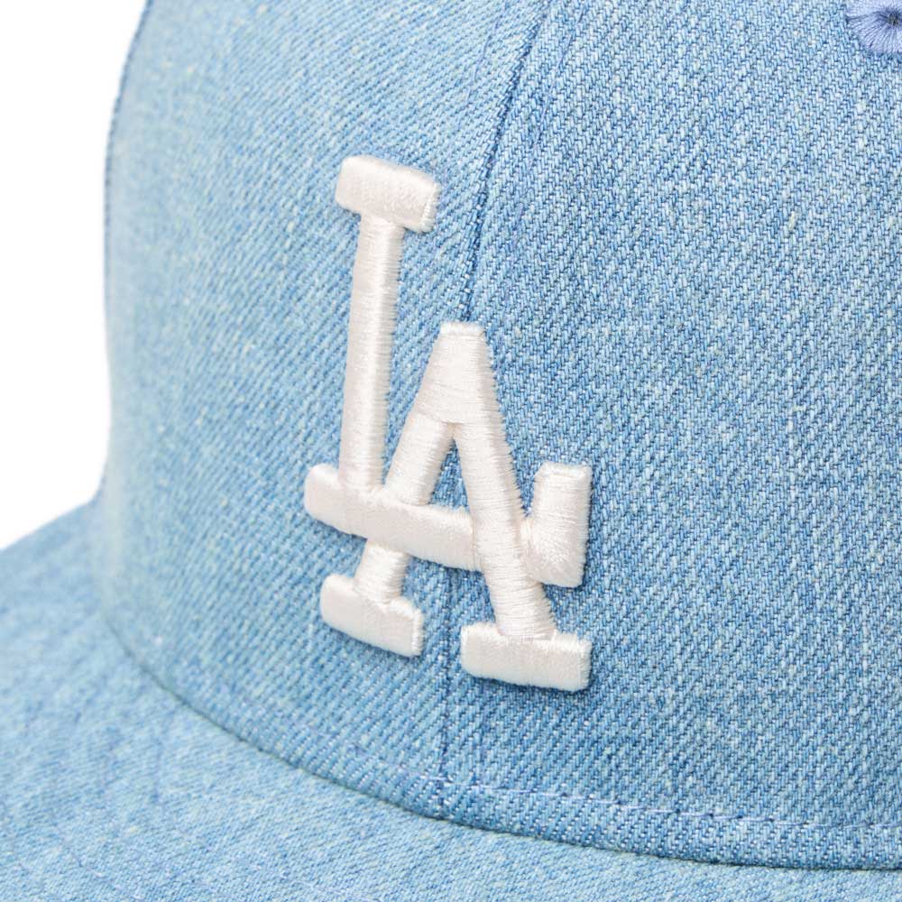 New Era Los Angeles Dodgers Damaged Washed Denim 59FIFTY Fitted Cap