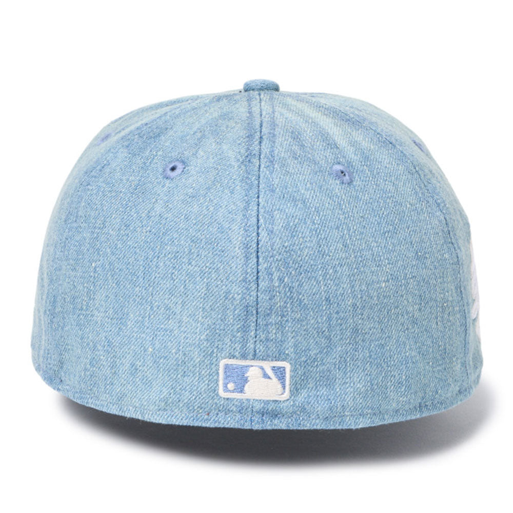 New Era Los Angeles Dodgers Damaged Washed Denim 59FIFTY Fitted Cap