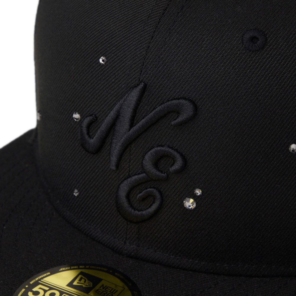 New Era Script Night Out Black 59FIFTY Fitted Cap
