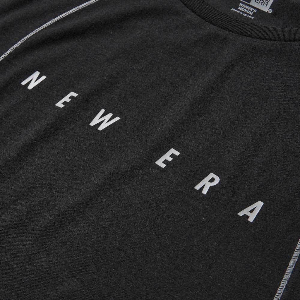 New Era Wordmark Black Women Performance Middle Length Short Sleeve T-Shirt