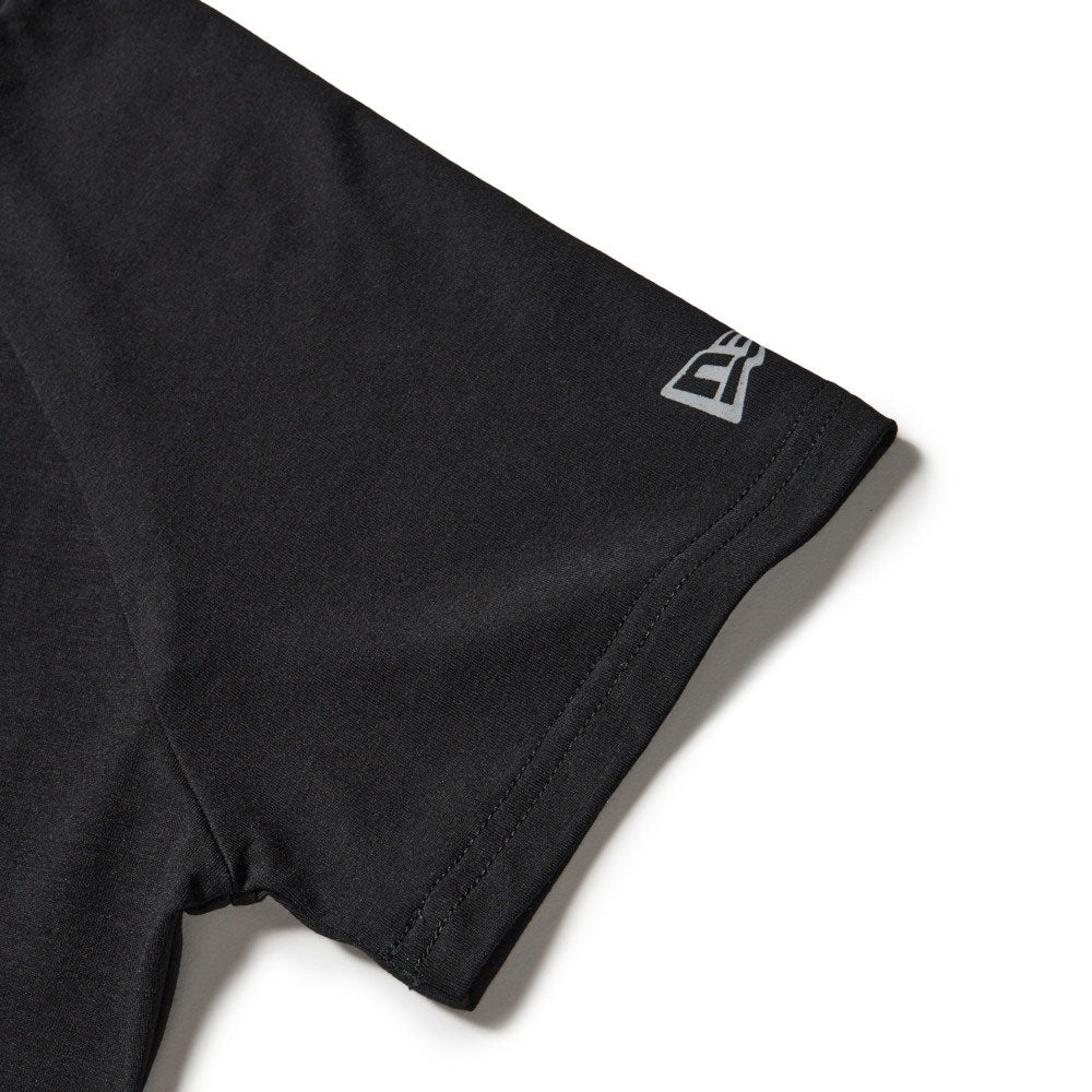 New Era Wordmark Black Women Performance Middle Length Short Sleeve T-Shirt