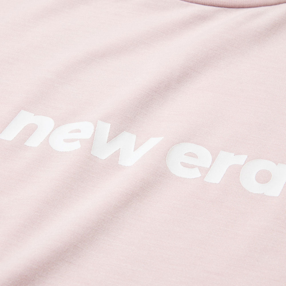 New Era Wordmark Pink Women Performance Long Length Short Sleeve T-Shirt