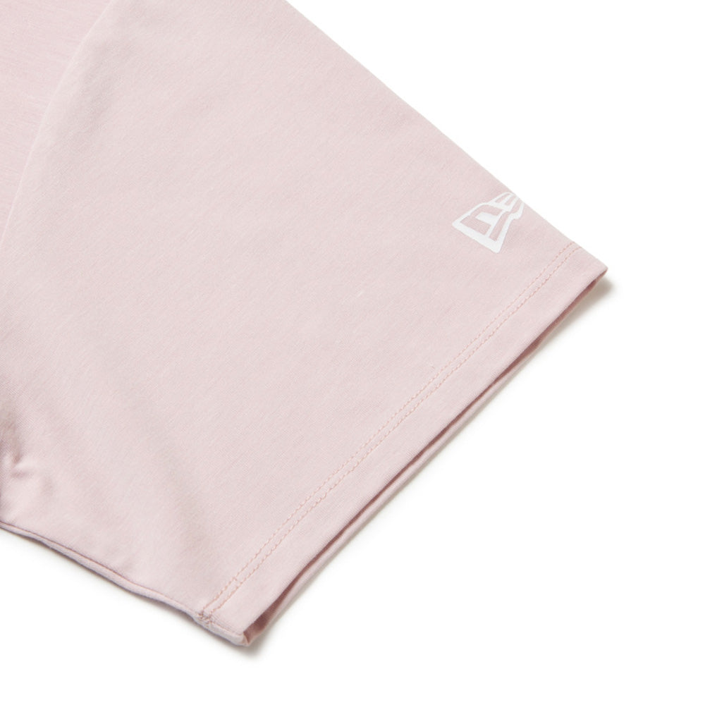 New Era Wordmark Pink Women Performance Long Length Short Sleeve T-Shirt