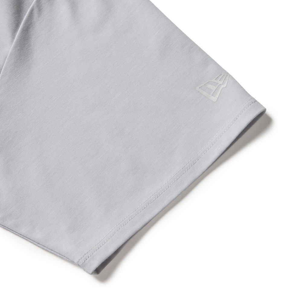 New Era Wordmark Grey Women Performance Long Length Short Sleeve T-Shirt