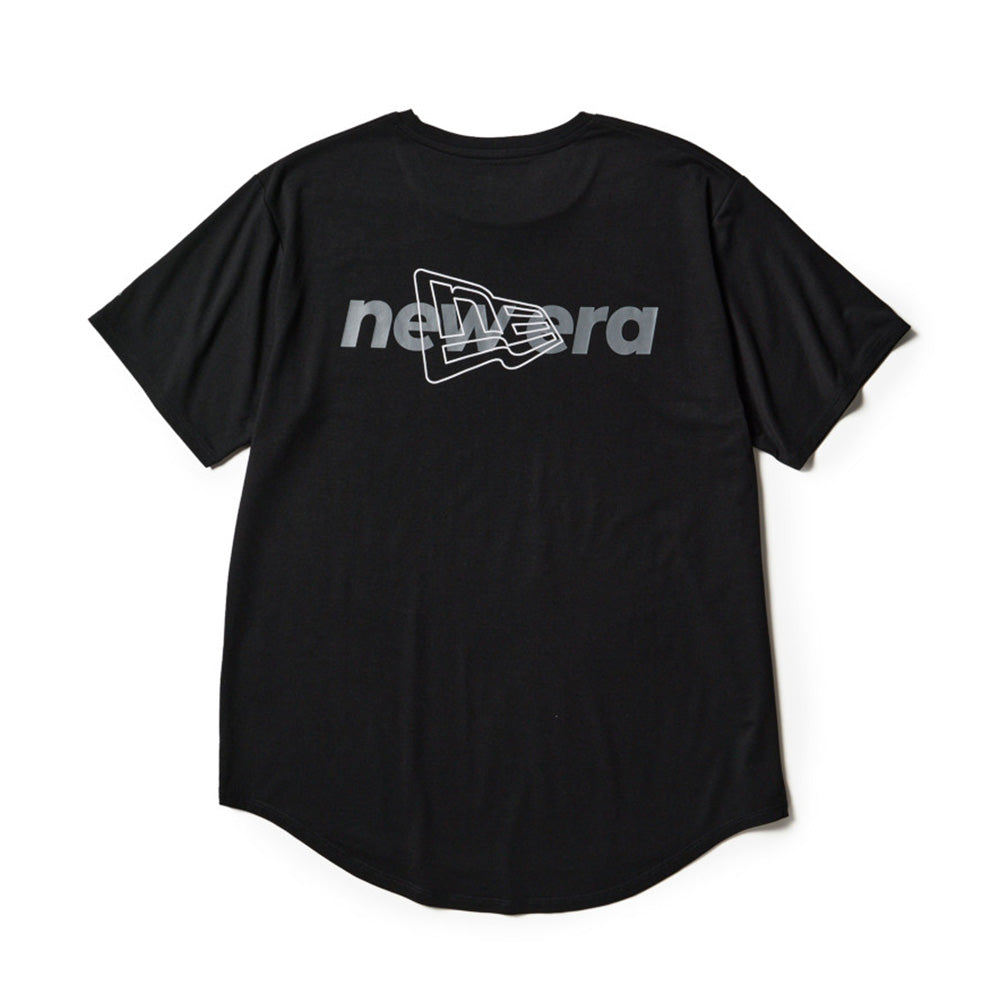 New Era Wordmark Black Women Performance Long Length Short Sleeve T-Shirt