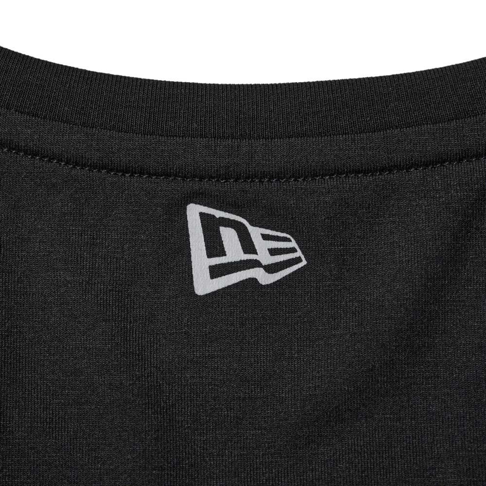 New Era Wordmark Black Women Performance Round Hem Tank Top