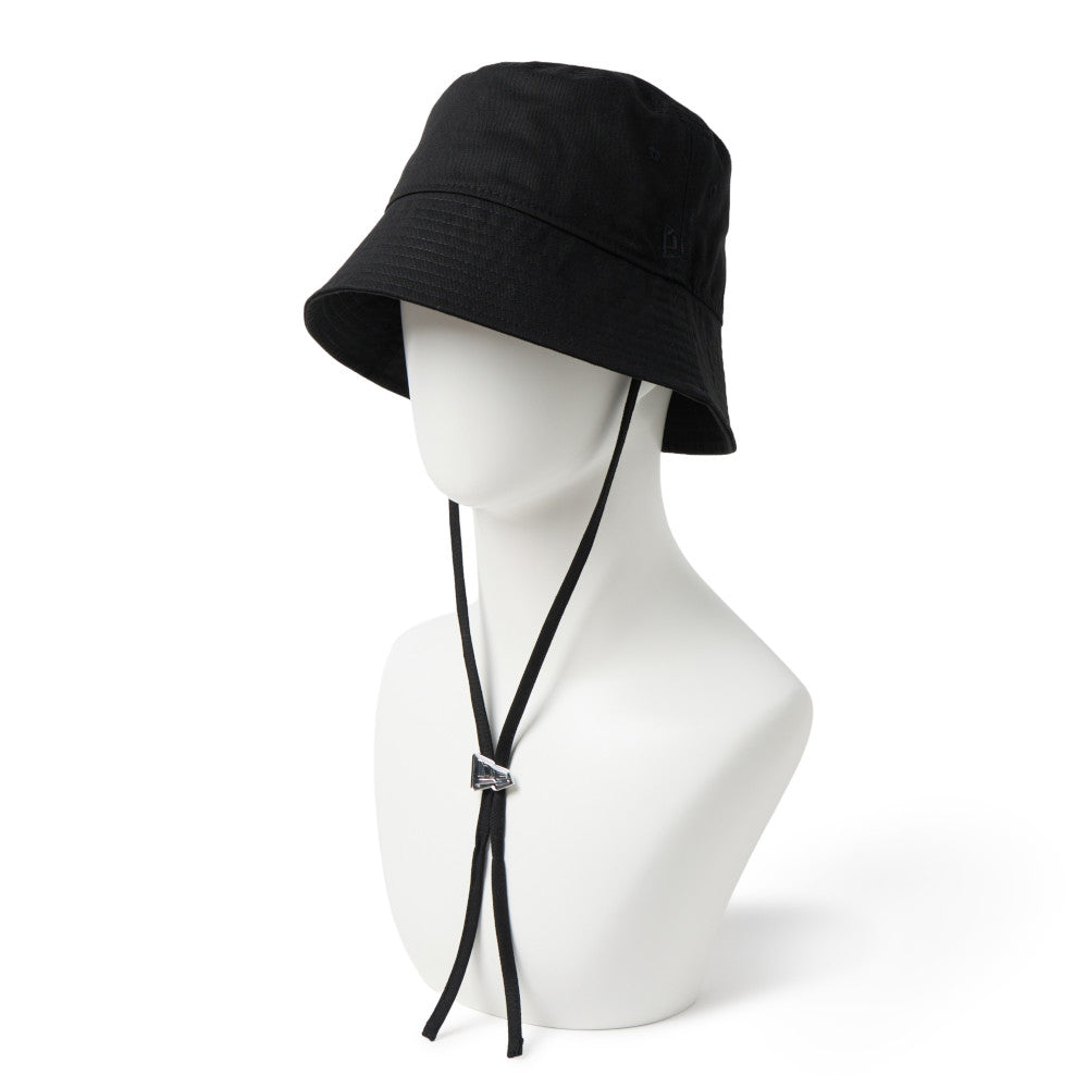 Flag Jewelry Black Cord Strap Short Brim Bucket Hat