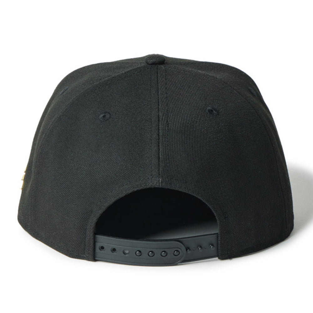 New Era Black Wordmark Metal Flag Black 9FIFTY Snapback Cap