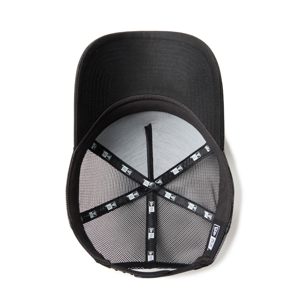 New Era TPU Box Logo Tonal Black 9FORTY A-Frame Trucker Cap