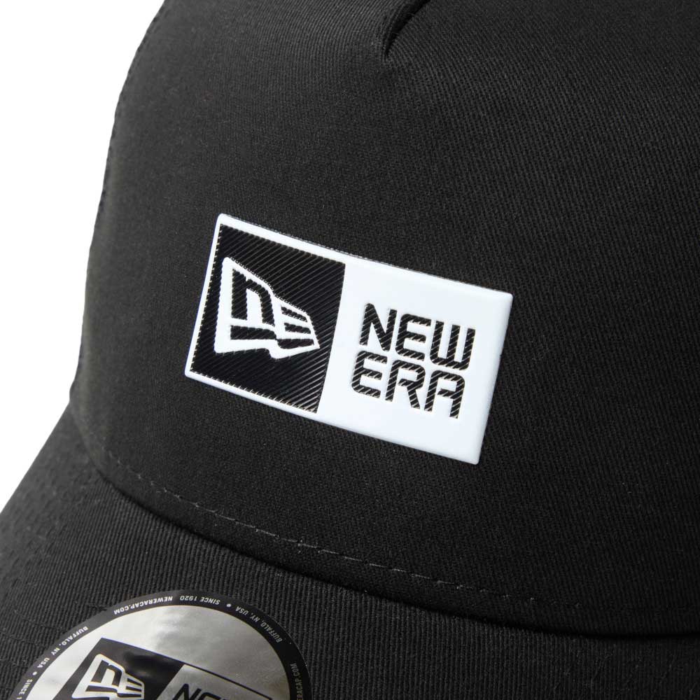 New Era TPU Box Logo Black 9FORTY A-Frame Trucker Cap