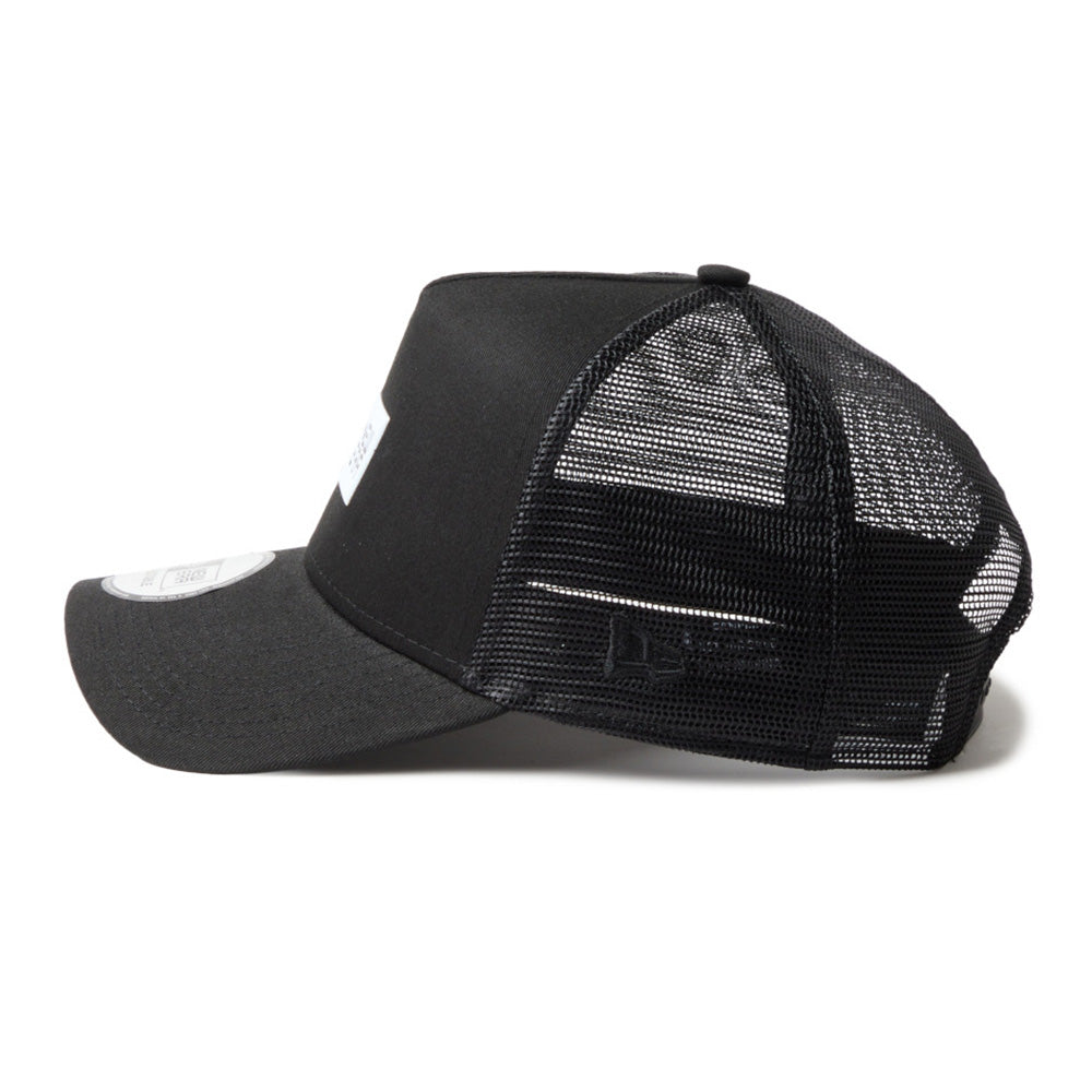 New Era TPU Box Logo Black 9FORTY A-Frame Trucker Cap