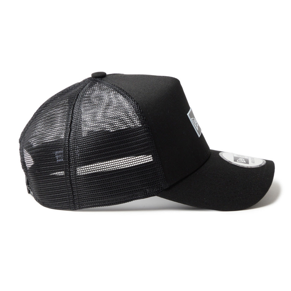 New Era TPU Box Logo Black 9FORTY A-Frame Trucker Cap