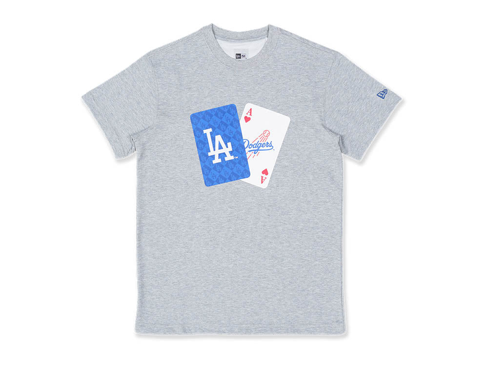 Los Angeles Dodgers MLB Play Card Gray Short Sleeve T-Shirt