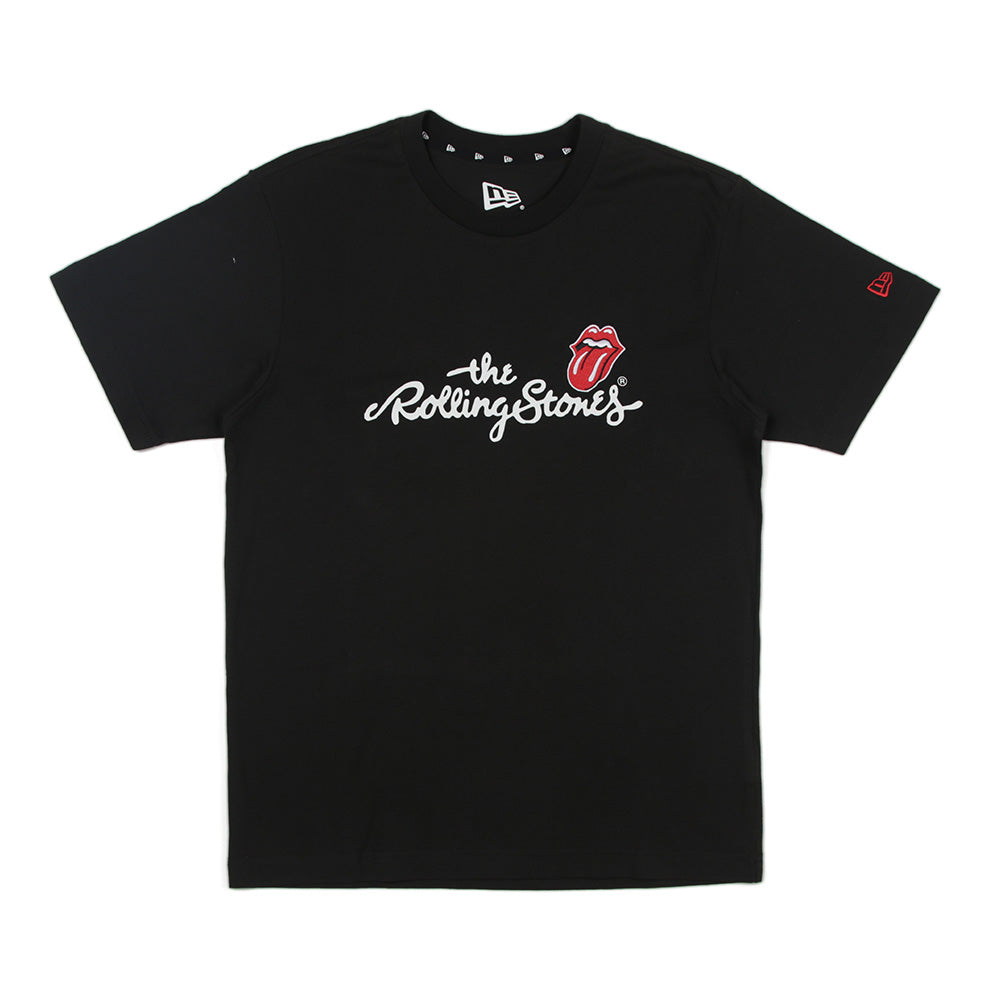 New Era Rolling Stones Logo Black Short Sleeve T-Shirt