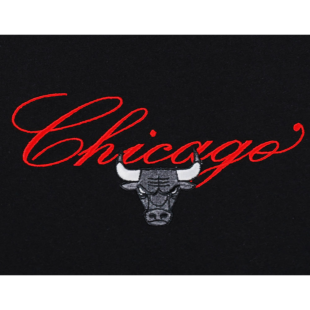 New Era Chicago Bulls Cross Panels Script Black COOLERA Short Sleeve T-Shirt