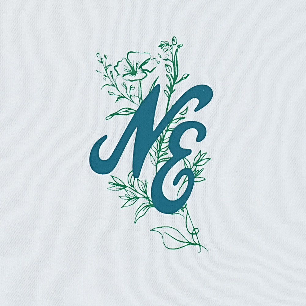 New Era NE Script Assorted Graphic Cadet White Short Sleeve T-Shirt