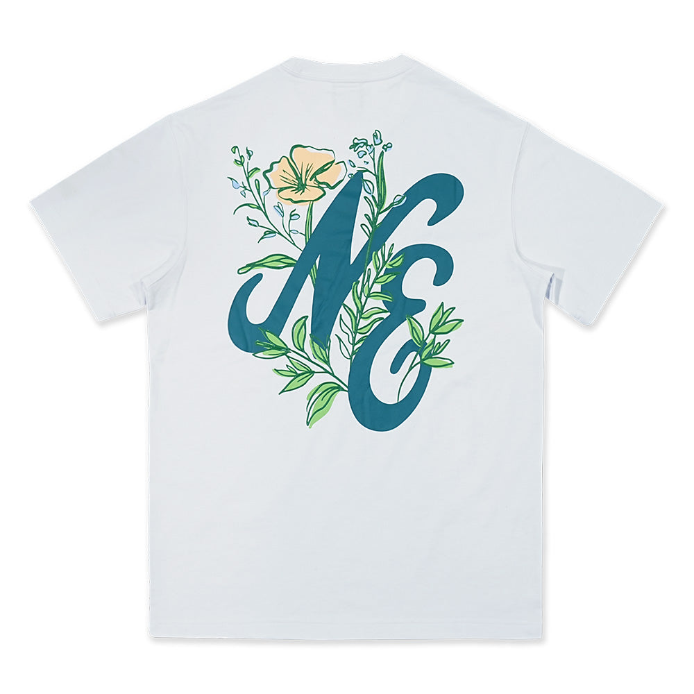 New Era NE Script Assorted Graphic Cadet White Short Sleeve T-Shirt