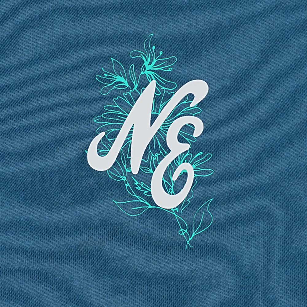 New Era NE Script Assorted Graphic Cadet Blue Short Sleeve T-Shirt